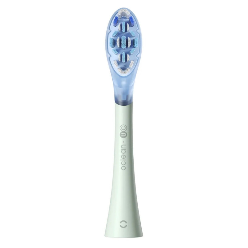 Set 2 capete de schimb pentru periutele de dinti Oclean Ultra Clean, Hard, Deep Cleaning, DuPont, FlexFit, Verde