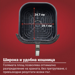 Instant Pot Vortex Plus Clearcook Hot Air Fryer 140319601, 1700W, 5.7L, 6 programe, 35-205C, iluminare interioară, alb