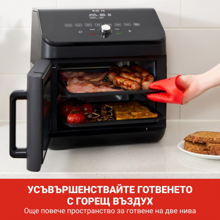 Instant Pot Vortex Plus Oven 140410101, 1700W, 13 l, 8 programe, Până la 205C, EvenCrisp, Negru