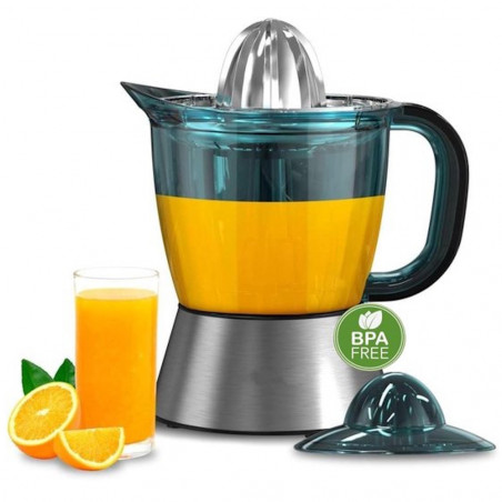 Storcator de citrice electric Royalty Line RL-CJ9404, 40W, 1 L, Push start, 2 conuri, Otel inoxidabil, Inox