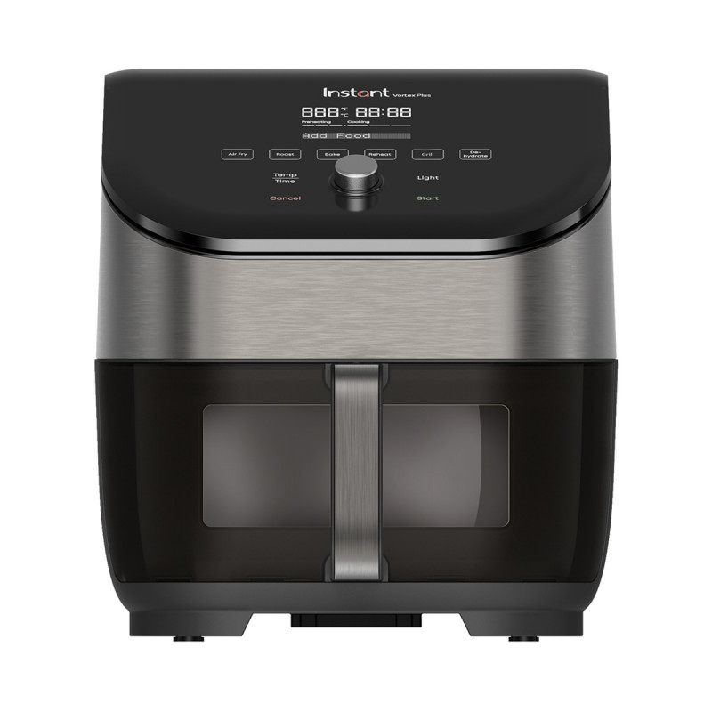 Instant Pot Vortex Plus ClearCook & OdourErase Hot Air Fryer 140310401, 1700W, 5.7L, 6 programe, 35-205C, EvenCrisp, filtru dublu, negru