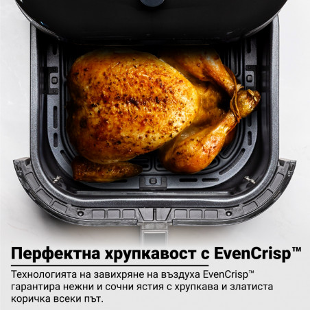 Instant Pot Vortex Plus ClearCook & OdourErase Hot Air Fryer 140310401, 1700W, 5.7L, 6 programe, 35-205C, EvenCrisp, filtru dublu, negru