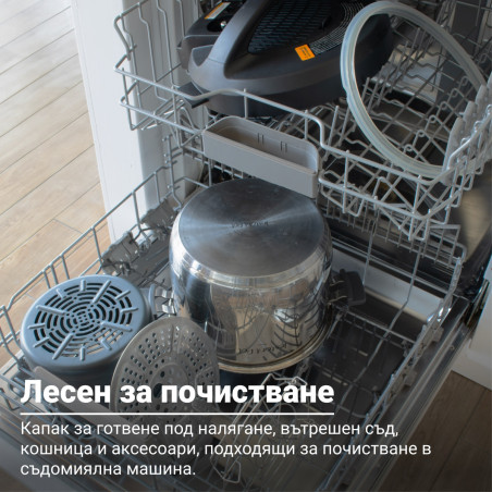 Instant Pot Pro Crisp + Air Fryer 140002701, 1500 W, 7.6 L, 11 programe, coș Air Fryer, afișaj LCD, negru