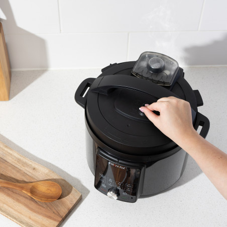 Instant Pot Duo Plus Whisper Quiet 112307901, 1000 W, 5.7 L, 9 programe, Start întârziat, Afișaj LCD, Negru
