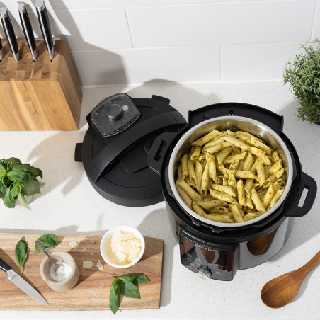 Instant Pot Duo Plus Whisper Quiet 112307901, 1000 W, 5.7 L, 9 programe, Start întârziat, Afișaj LCD, Negru