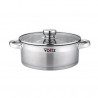 Oala cu capac Oliver Voltz OV51210Q22, 3 L, 22 x 8 cm, Inductie, Otel inoxidabil, Inox