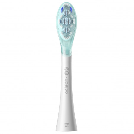 Set 2 capete de schimb pentru periuele de dinti electrice Oclean Ultra Gum Care, Soft, Gentle Cleaning, DuPont, FlexFit, Alb