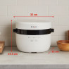 Aparat fierbere orez Instant Pot 20 140500301, 860W, 5 l, 8 programe, CarbReduce, Fara BPA/PFOA/PTFE,Alb