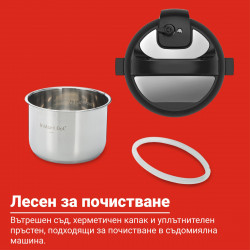 Instant Pot Duo Mini mașină de gătit sub presiune 110004501, 700W, 3L, 11 programe, 7 funcții, funcție Set and Forget, oțel inoxidabil, argintiu