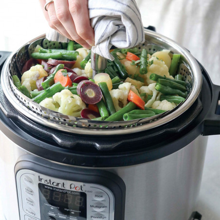 Instant Pot Duo Mini mașină de gătit sub presiune 110004501, 700W, 3L, 11 programe, 7 funcții, funcție Set and Forget, oțel inoxidabil, argintiu