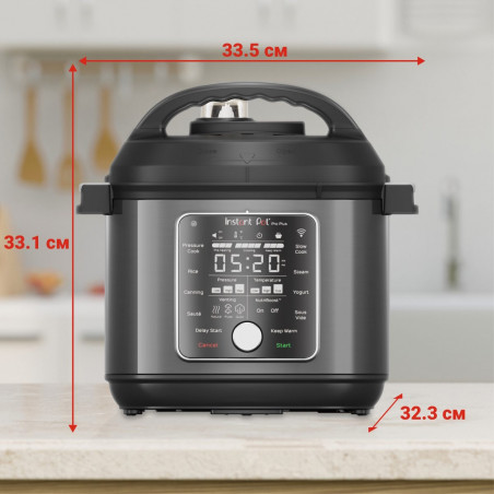 Instant Pot Pro Plus 112020101, 1200W, 5.7 l, 10 programe, control WiFi, oțel inoxidabil, negru