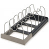 Organizator de vase Joseph Joseph 85167, 7 Separatoare reglabile, Extensibil, Gri/Negru