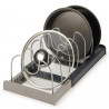Organizator de vase Joseph Joseph 85167, 7 Separatoare reglabile, Extensibil, Gri/Negru