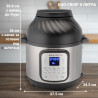 Instant Pot Duo Crisp + Air Fryer 140004201, 1500 W, 8 L, 11 programe, coș Air Fryer, EvenCrisp, Inox