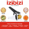 Feliator cartofi Izibizi PS-321B, Otel inoxidabil, Varfuri din cauciuc, Fara BPA, alb/negru