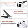 Feliator cartofi Izibizi PS-321B, Otel inoxidabil, Varfuri din cauciuc, Fara BPA, alb/negru