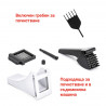 Feliator cartofi Izibizi PS-321B, Otel inoxidabil, Varfuri din cauciuc, Fara BPA, alb/negru