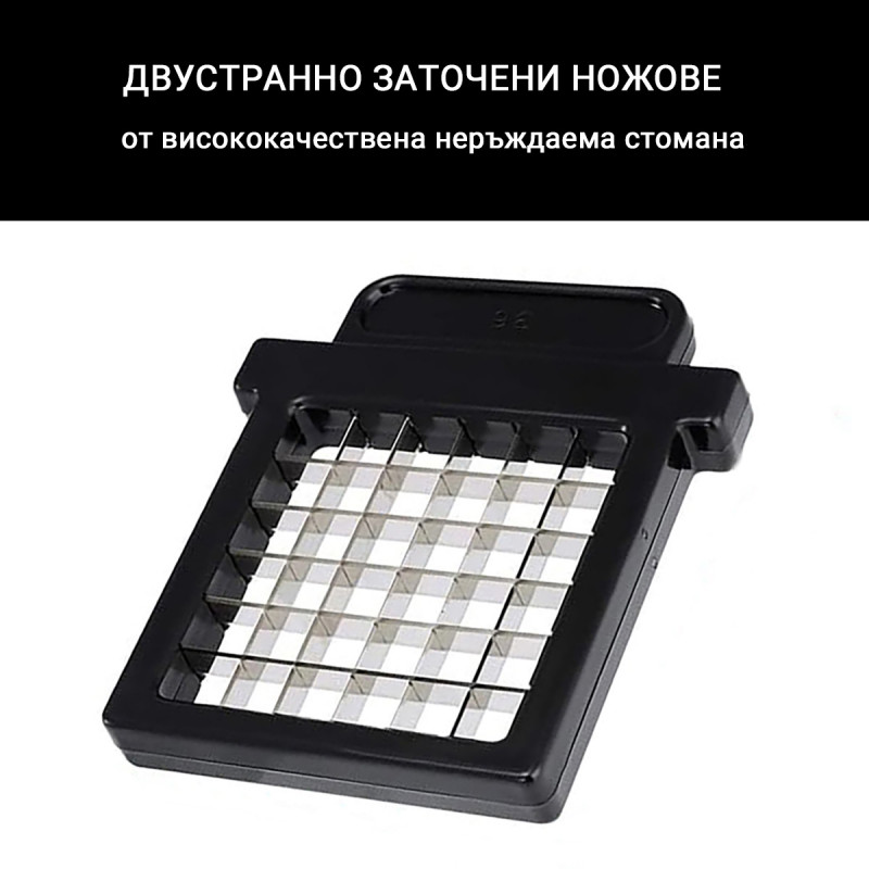 Feliator cartofi Izibizi PS-321B, Otel inoxidabil, Varfuri din cauciuc, Fara BPA, alb/negru