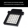 Feliator cartofi Izibizi PS-321B, Otel inoxidabil, Varfuri din cauciuc, Fara BPA, alb/negru