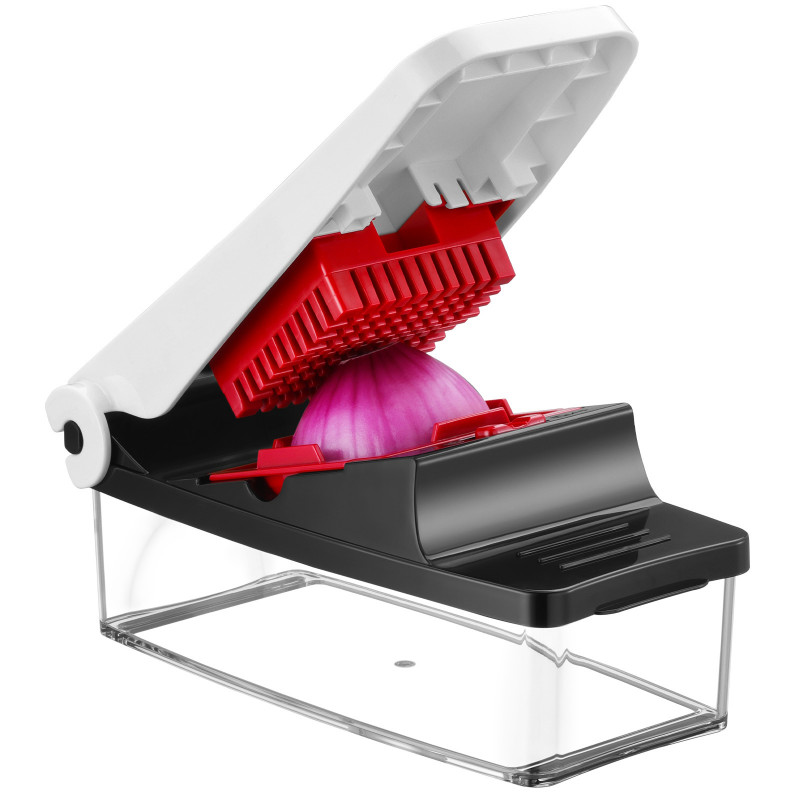 Presă multifuncțională Izibizi PS-331A, 1,2 l, 2 lame, oțel inoxidabil, picioare de cauciuc, fără BPA, alb/negru