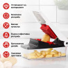 Presă multifuncțională Izibizi PS-331A, 1,2 l, 2 lame, oțel inoxidabil, picioare de cauciuc, fără BPA, alb/negru