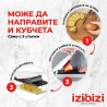 Presă multifuncțională Izibizi PS-331A, 1,2 l, 2 lame, oțel inoxidabil, picioare de cauciuc, fără BPA, alb/negru
