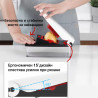 Presă multifuncțională Izibizi PS-331A, 1,2 l, 2 lame, oțel inoxidabil, picioare de cauciuc, fără BPA, alb/negru