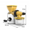 Atașament pentru sucuri si sorbet Izibizi PS-308J, Compatibil numai cu Izibizi PS-336A, Detasabil, Fara BPA, Galben