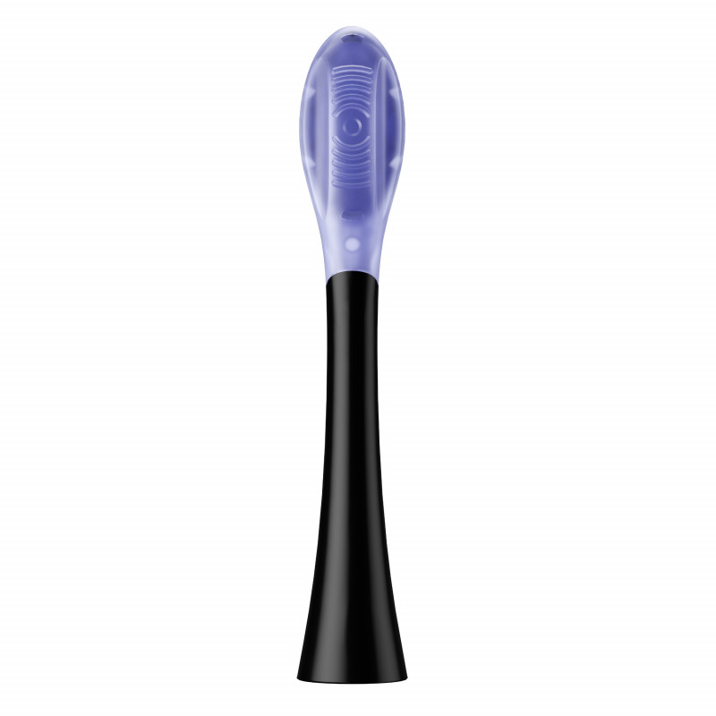 Set 2 capete de schimb pentru periutele de dinti electrice Oclean Ultra White, Hard, For Whitening, DuPont, FlexFit, Negru/Albastru