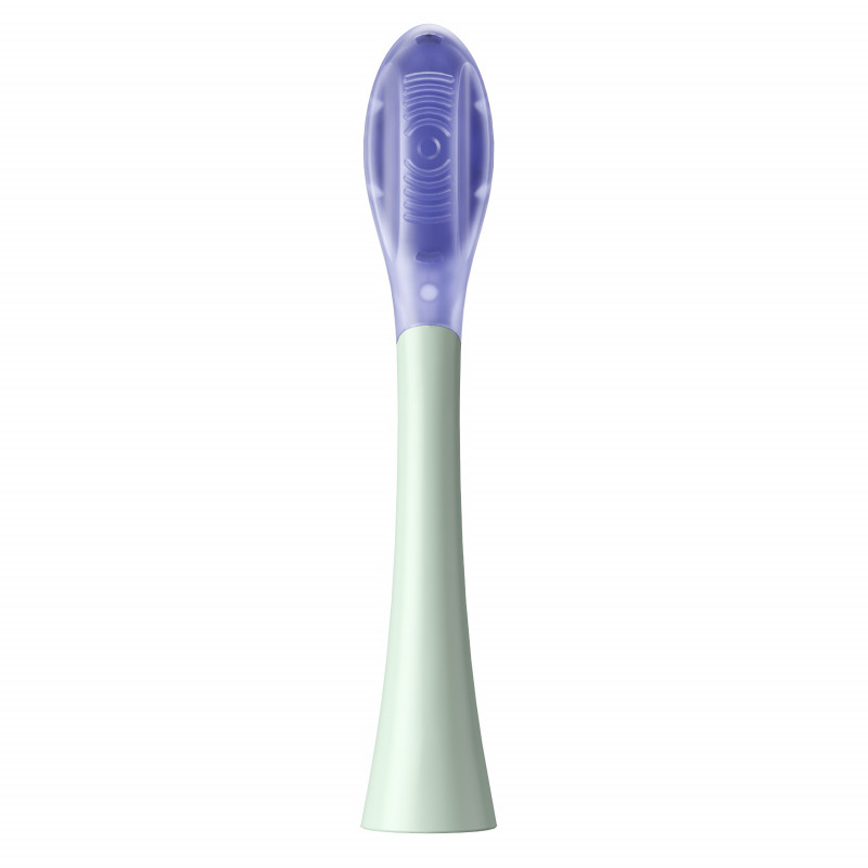 Set 2 capete de schimb pentru periuta de dinti electrica Oclean Ultra White, Hard, White, DuPont, FlexFit, Verde