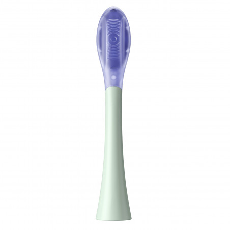 Set 2 capete de schimb pentru periuta de dinti electrica Oclean Ultra White, Hard, White, DuPont, FlexFit, Verde