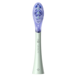 Set 2 capete de schimb pentru periuta de dinti electrica Oclean Ultra White, Hard, White, DuPont, FlexFit, Verde