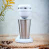 Mixer pentru frappe Oliver Voltz OV51163E, 100W, Bol otel inoxidabil 450 ml, 2 viteze, Agitator otel, Alb