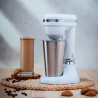 Mixer pentru frappe Oliver Voltz OV51163E, 100W, Bol otel inoxidabil 450 ml, 2 viteze, Agitator otel, Alb
