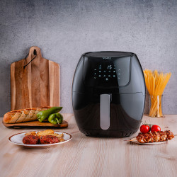 Friteuza cu aer cald Oliver Voltz OV51980F, 1800W, 7.7 L, 8 programe, Timer, Negru