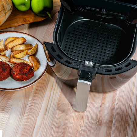 Friteuza cu aer cald Oliver Voltz OV51980F, 1800W, 7.7 L, 8 programe, Timer, Negru