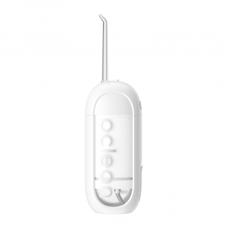 Irigator dental Oclean W10 Lite, 3 moduri, 2 duze, 1200 impulsuri/minut, Pana la 140 PSI, USB-C, Alb