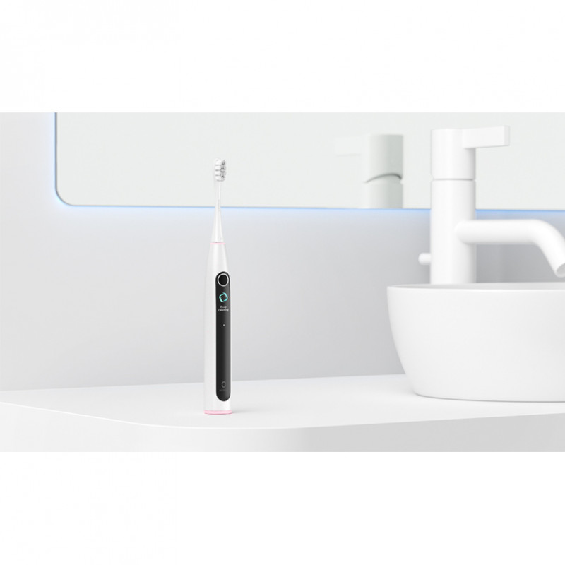 Periuta de dinti electrica Oclean X Lite, 72000 rpm, 5 moduri, Ecran tactil, Autonomie pana la 40 zile, Raportarea zonelor curatate, Gri deschis