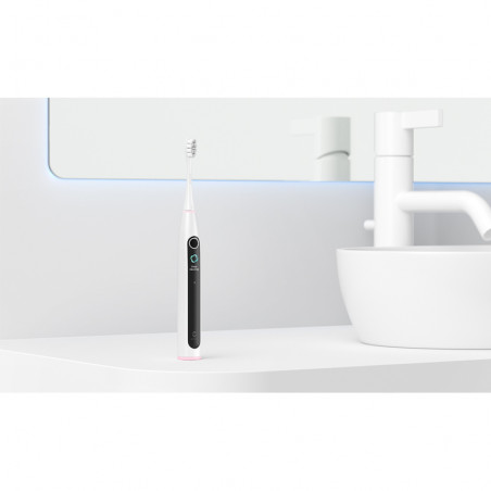 Periuta de dinti electrica Oclean X Lite, 72000 rpm, 5 moduri, Ecran tactil, Autonomie pana la 40 zile, Raportarea zonelor curatate, Gri deschis