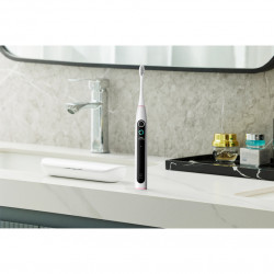 Periuta de dinti electrica Oclean X Lite, 72000 rpm, 5 moduri, Ecran tactil, Autonomie pana la 40 zile, Raportarea zonelor curatate, Gri deschis