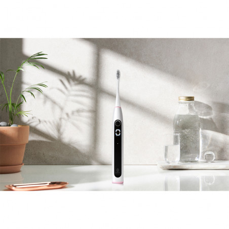 Periuta de dinti electrica Oclean X Lite, 72000 rpm, 5 moduri, Ecran tactil, Autonomie pana la 40 zile, Raportarea zonelor curatate, Gri deschis
