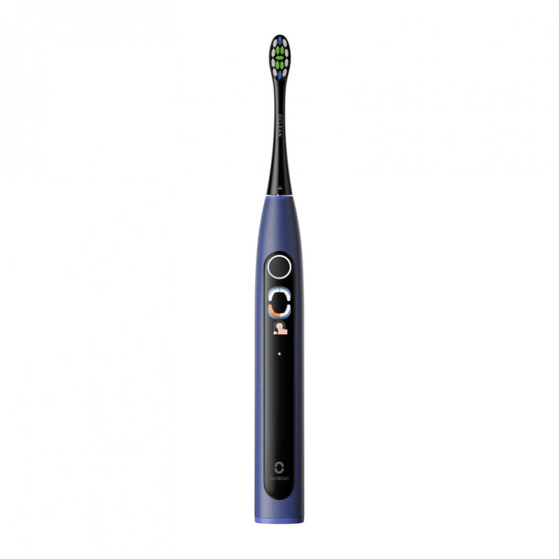 Periuta de dinti electrica Oclean X Lite, 72000 rpm, 5 moduri, Ecran tactil, Autonomie pana la 40 zile, Raportarea zonelor curatate, Albastru inchis
