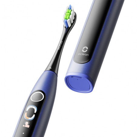 Periuta de dinti electrica Oclean X Lite, 72000 rpm, 5 moduri, Ecran tactil, Autonomie pana la 40 zile, Raportarea zonelor curatate, Albastru inchis
