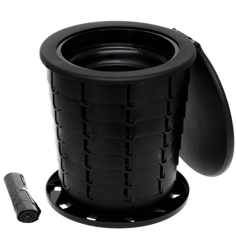 Toaletă portabila Camry CR 1041, 21L, 3in1 Design multifunctional, Pliabila, Negru