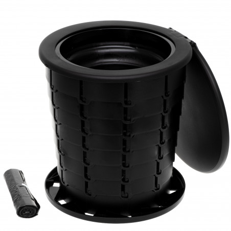 Toaletă portabila Camry CR 1041, 21L, 3in1 Design multifunctional, Pliabila, Negru
