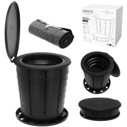 Toaletă portabila Camry CR 1041, 21L, 3in1 Design multifunctional, Pliabila, Negru