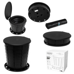 Toaletă portabila Camry CR 1041, 21L, 3in1 Design multifunctional, Pliabila, Negru