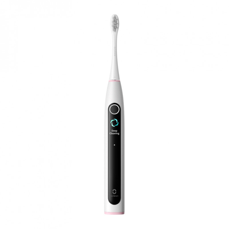 Periuta de dinti electrica Oclean X Lite Set, 72000 rpm, 5 moduri, Ecran tactil, Autonomie pana la 40 zile, Raportarea zonelor curatate, Gri deschis