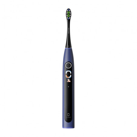 Periuta de dinti electrica Oclean X Lite Set, 72000 rpm, 5 moduri, Ecran tactil, Autonomie de pana la 40 zile, Raportarea zonelor curatate, Husa, Albastru inchis