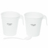 Cana electrica Adler AD 1381, 900W, 0,5 L, 2 cani si lingura, Protectie fierbere fara apa, Alb